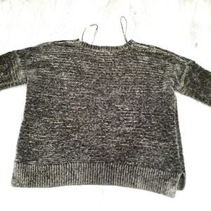 Pink Rose Dark Green Long Sleeved Knitted Sweater